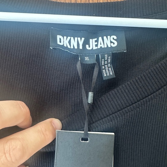 NWT DKNY Blouse Like Long Sleeves Thin Stretchy Sweater Cheetah Print Large - Picture 6 of 8